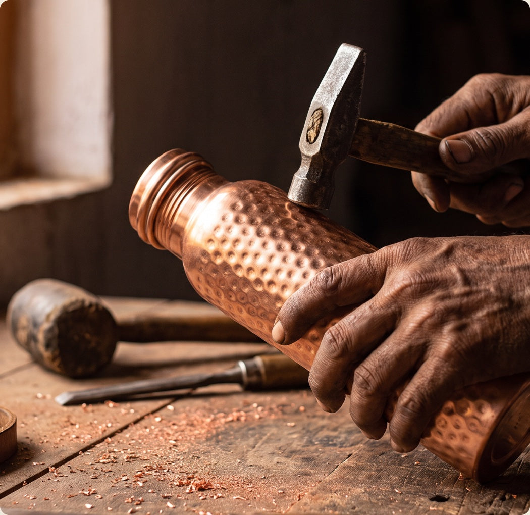 Hand-hammered means more contact area.